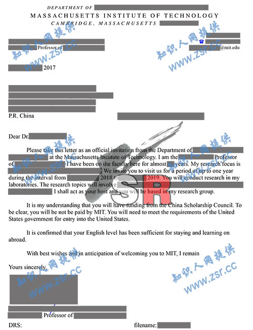 CSC公派访问学者-半导体材料老师获美国麻省理工学院（MIT）邀请函