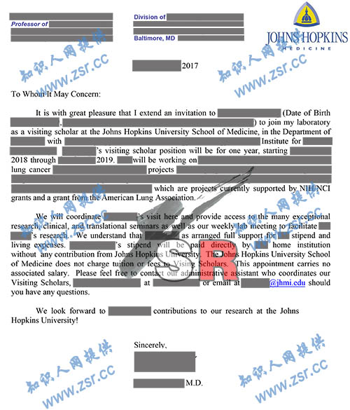 CSC公派访问学者|胸外科医生获约翰霍普金斯大学邀请函